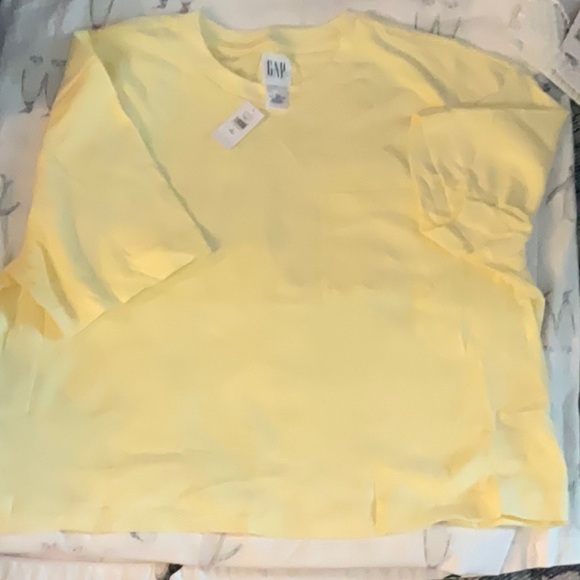 GAP Yellow Crop T-Shirt - Picture 1 of 5